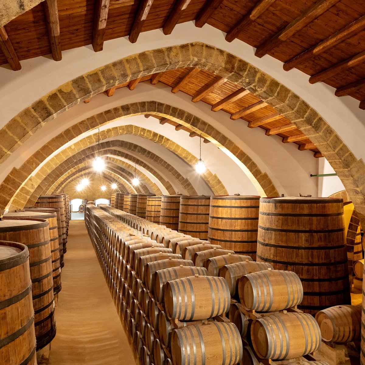 Historic Cantine Florio wine cellars in Marsala, Sicily, known for their traditional Marsala wine production and centuries-old winemaking heritage.