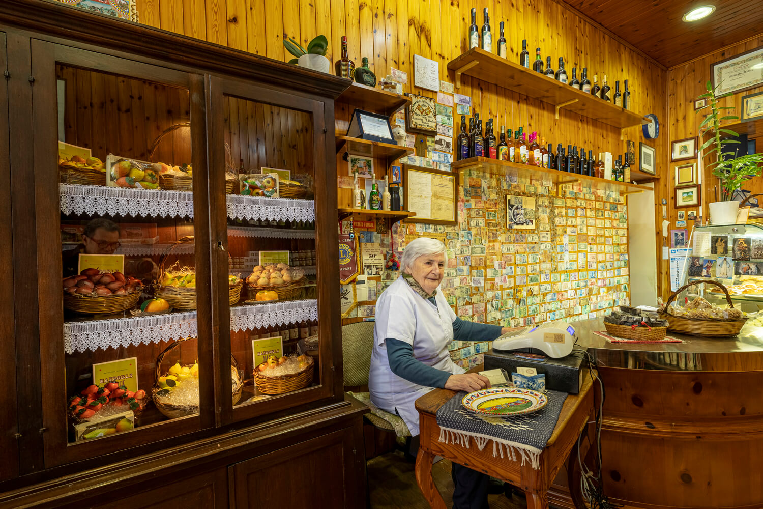 Maria Grammatico’s traditional pastry shop in Erice, Sicily, renowned for its handmade Sicilian sweets and historic confectionery traditions.
